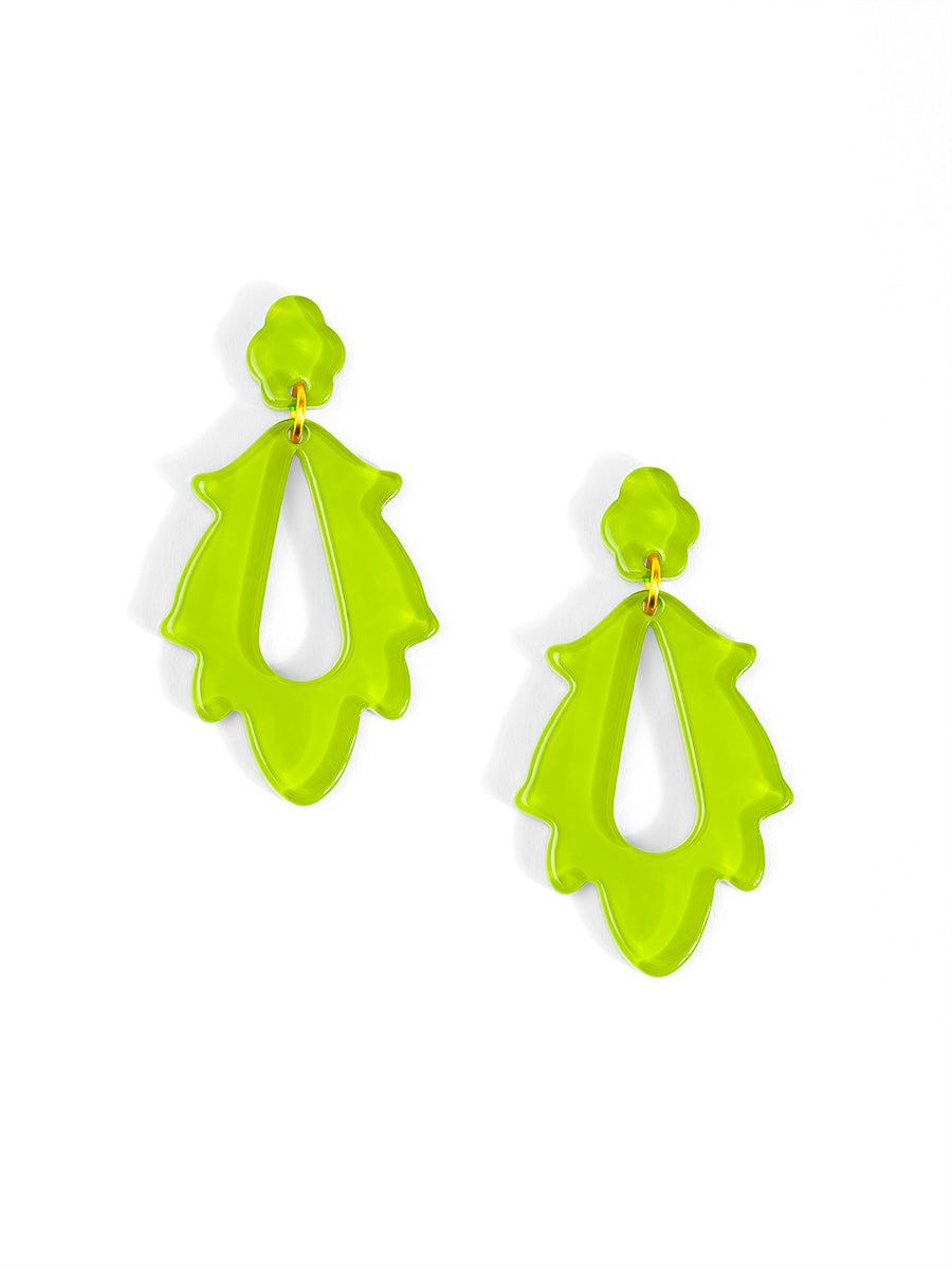 Resin Flame Drop Earring