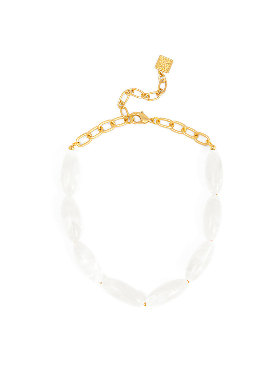 Glossy Resin Collar Necklace