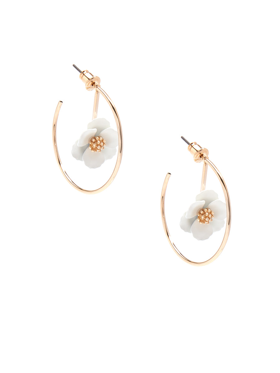 Blossoming Hoop Earring