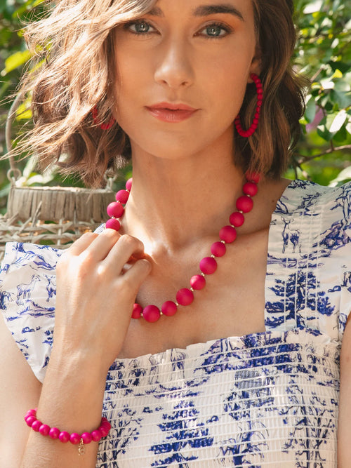 Lola Beaded Hoop Earring