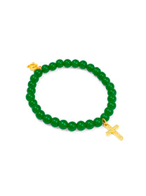 Cross Charm Glassbead bracelet