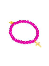 Cross Charm Glassbead bracelet