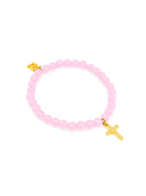 Cross Charm Glassbead bracelet