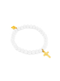 Cross Charm Glassbead bracelet