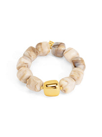 Tessa Puffy Square Beaded Stretch Bracelet