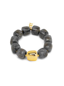 Tessa Puffy Square Beaded Stretch Bracelet