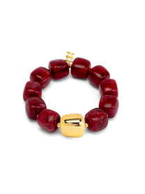 Tessa Puffy Square Beaded Stretch Bracelet