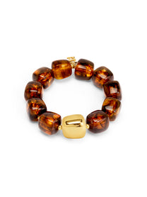 Tessa Puffy Square Beaded Stretch Bracelet