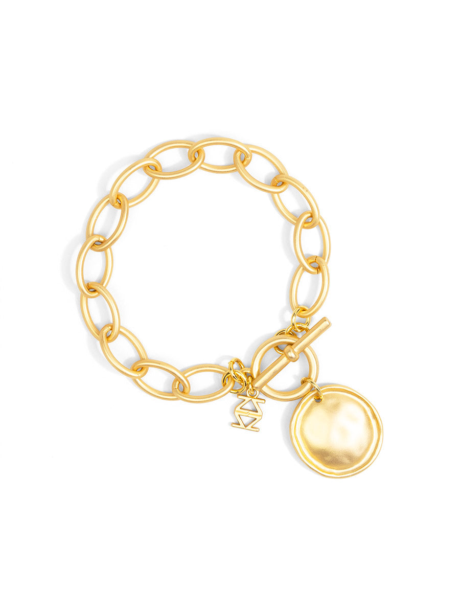 Maren Disc Charm Toggle Bracelet