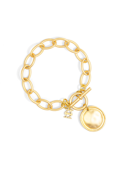 Maren Disc Charm Toggle Bracelet