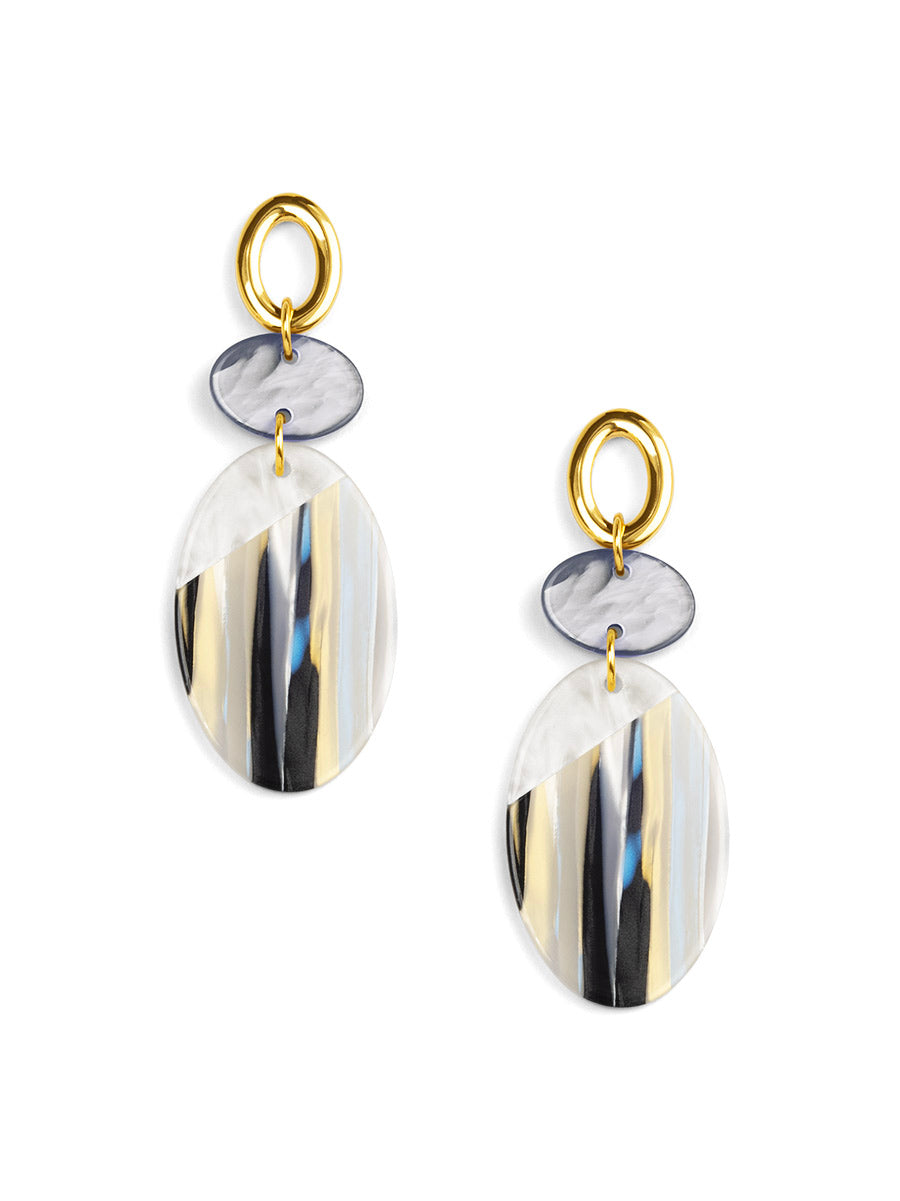 Noa Disc Drop Earring