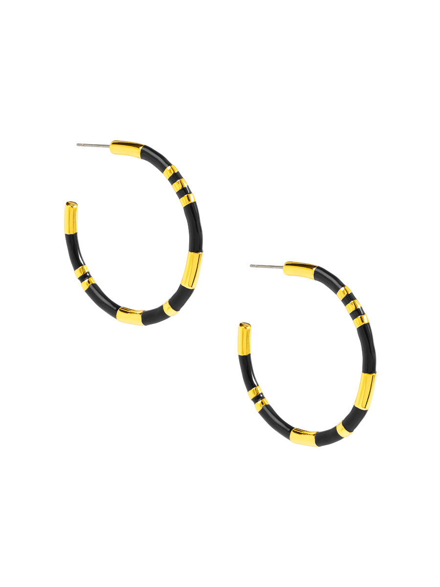 Enamel Cleopatra Hoop Earring