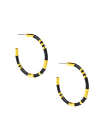 Enamel Cleopatra Hoop Earring