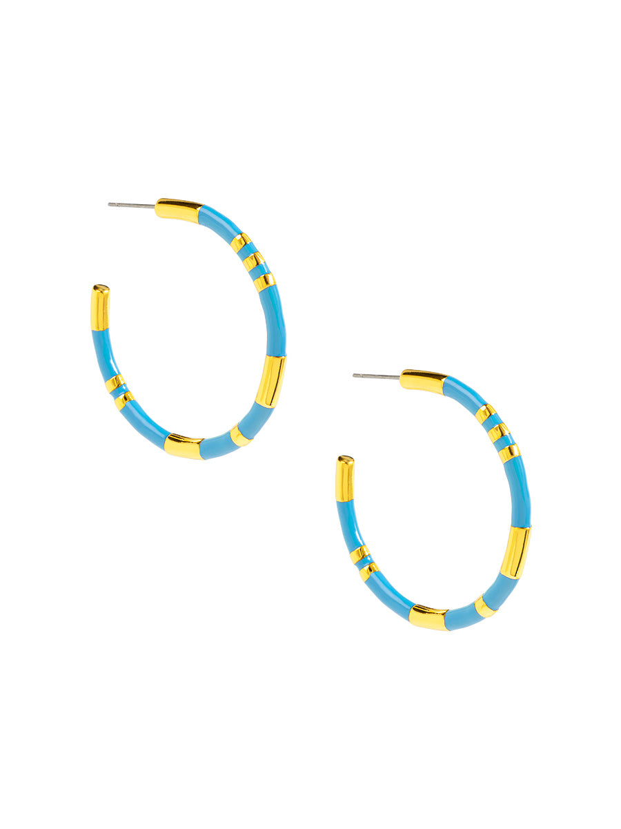 Enamel Cleopatra Hoop Earring