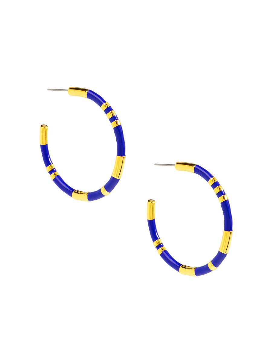 Enamel Cleopatra Hoop Earring
