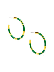 Enamel Cleopatra Hoop Earring