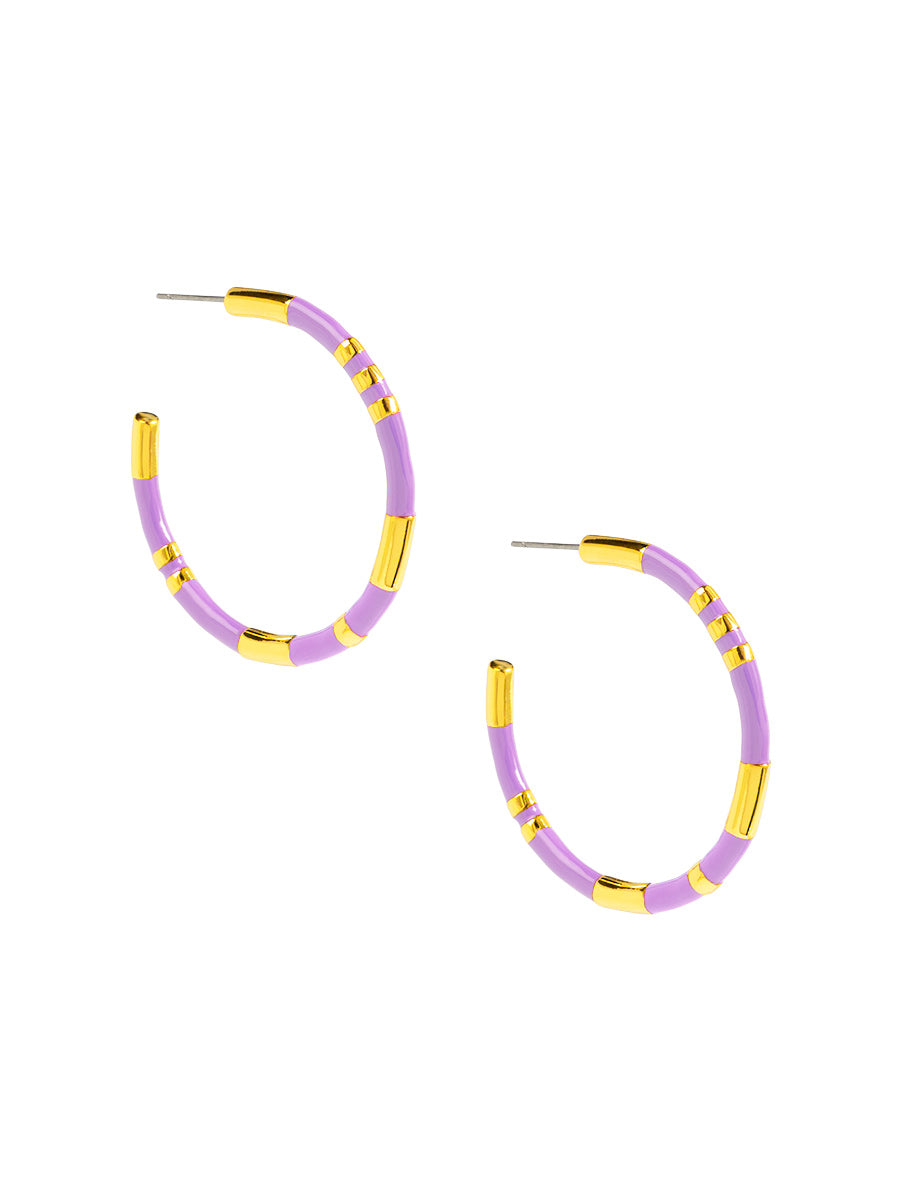 Enamel Cleopatra Hoop Earring