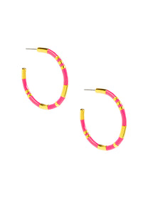 Enamel Cleopatra Hoop Earring