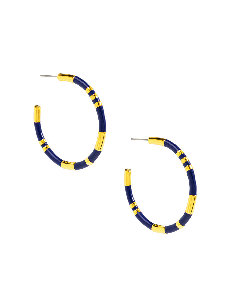 Enamel Cleopatra Hoop Earring