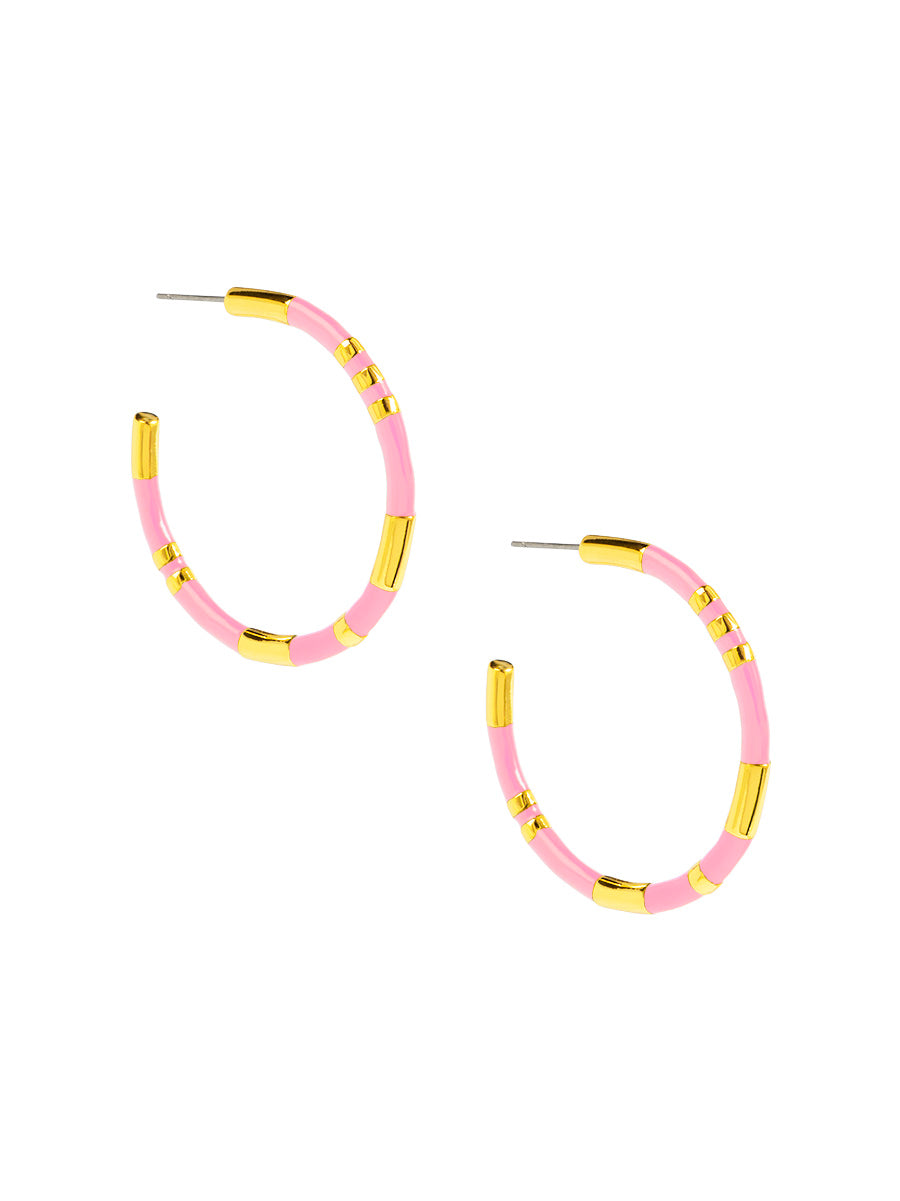 Enamel Cleopatra Hoop Earring