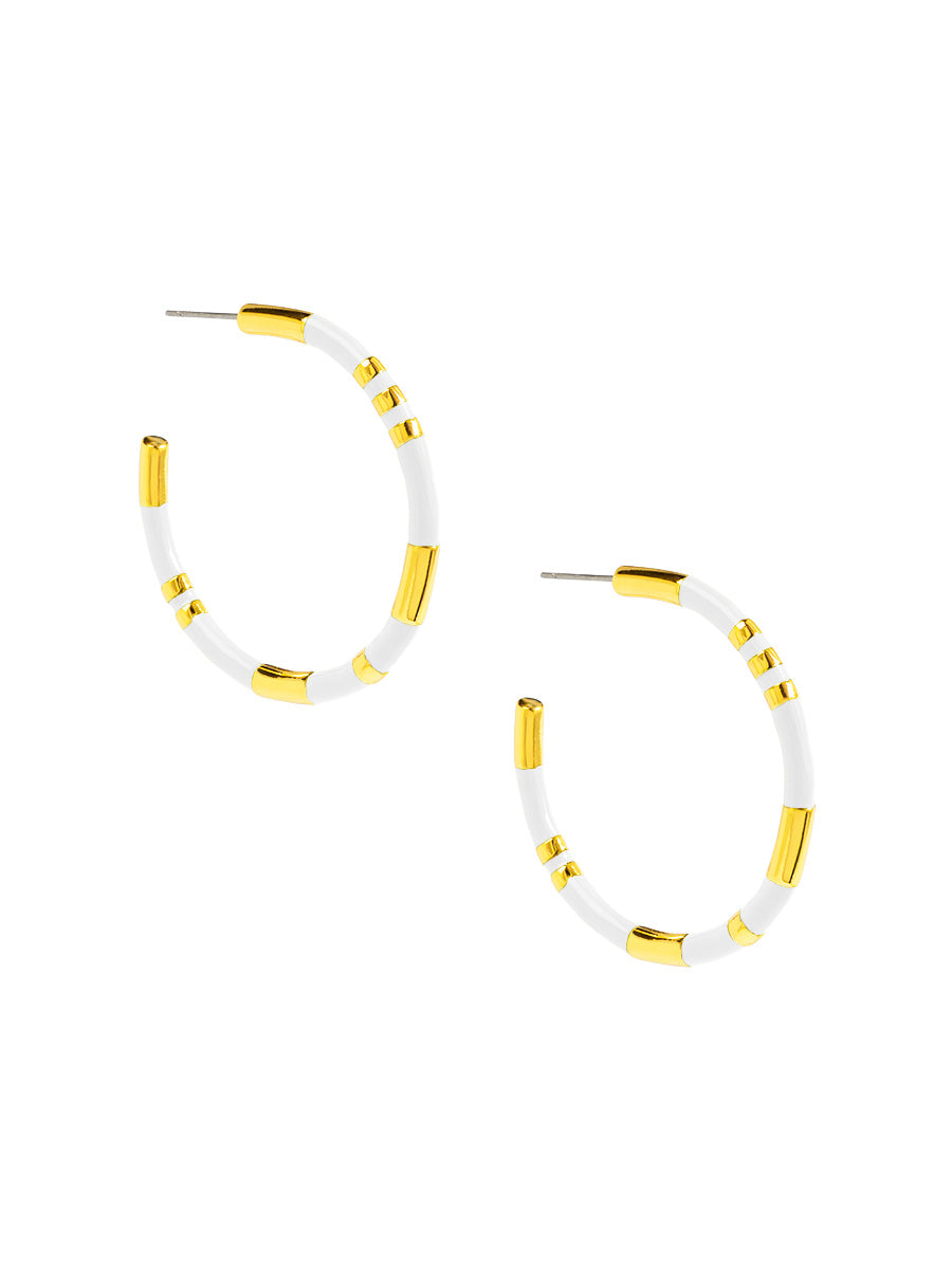 Enamel Cleopatra Hoop Earring