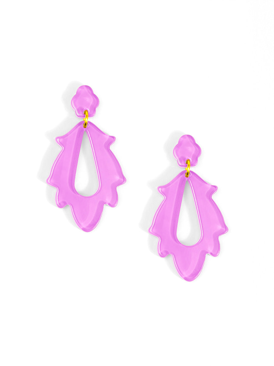 Resin Flame Drop Earring