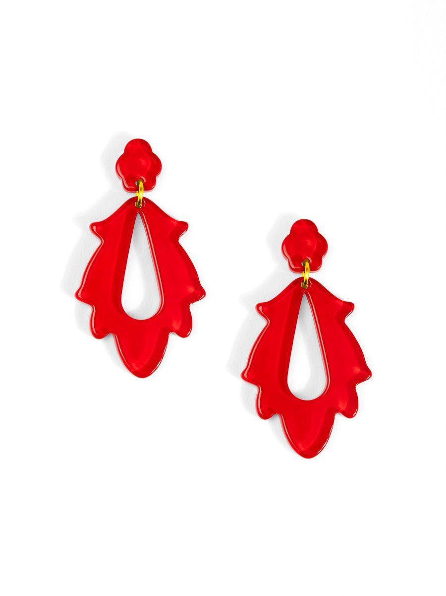 Resin Flame Drop Earring