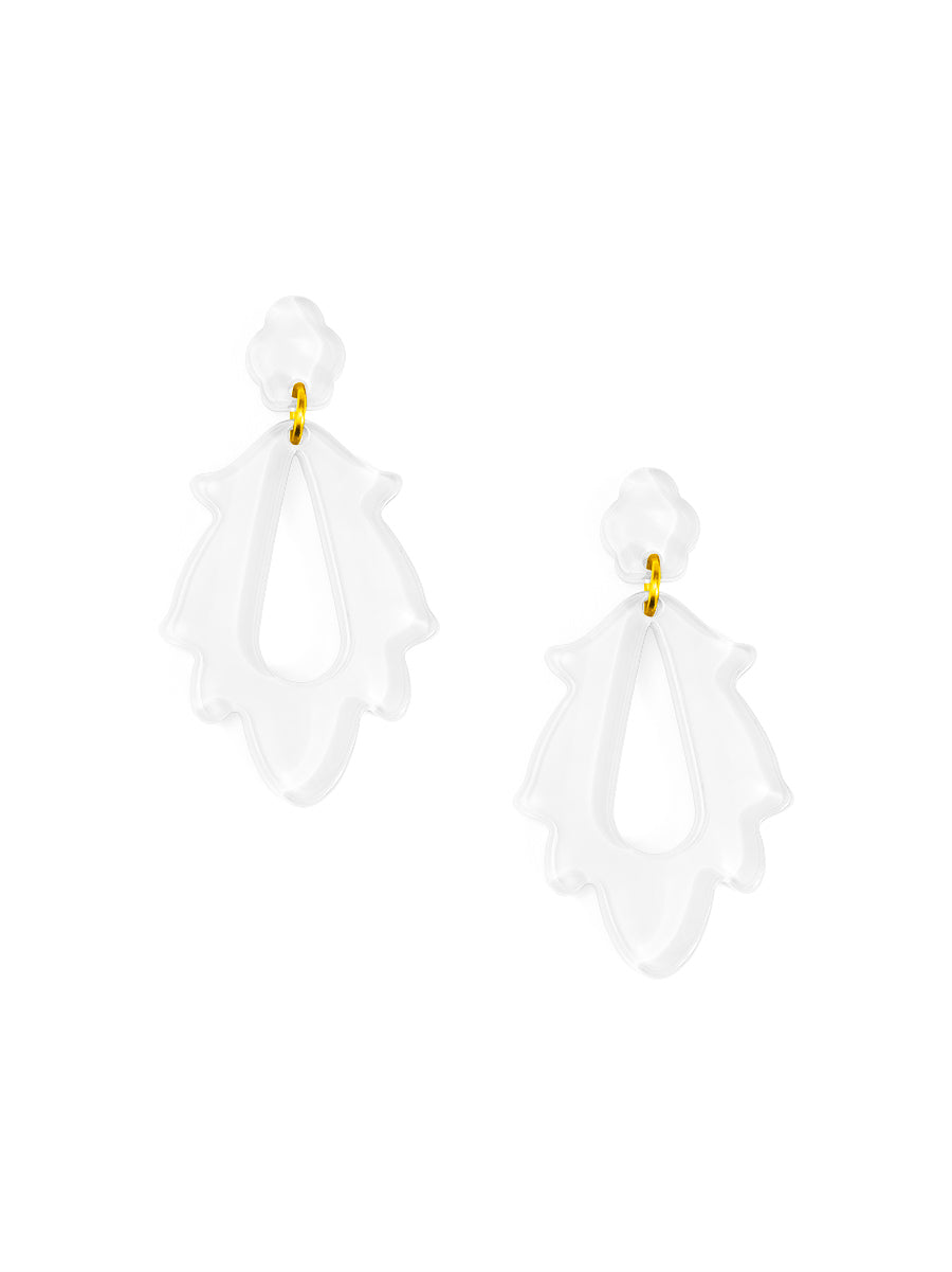 Resin Flame Drop Earring