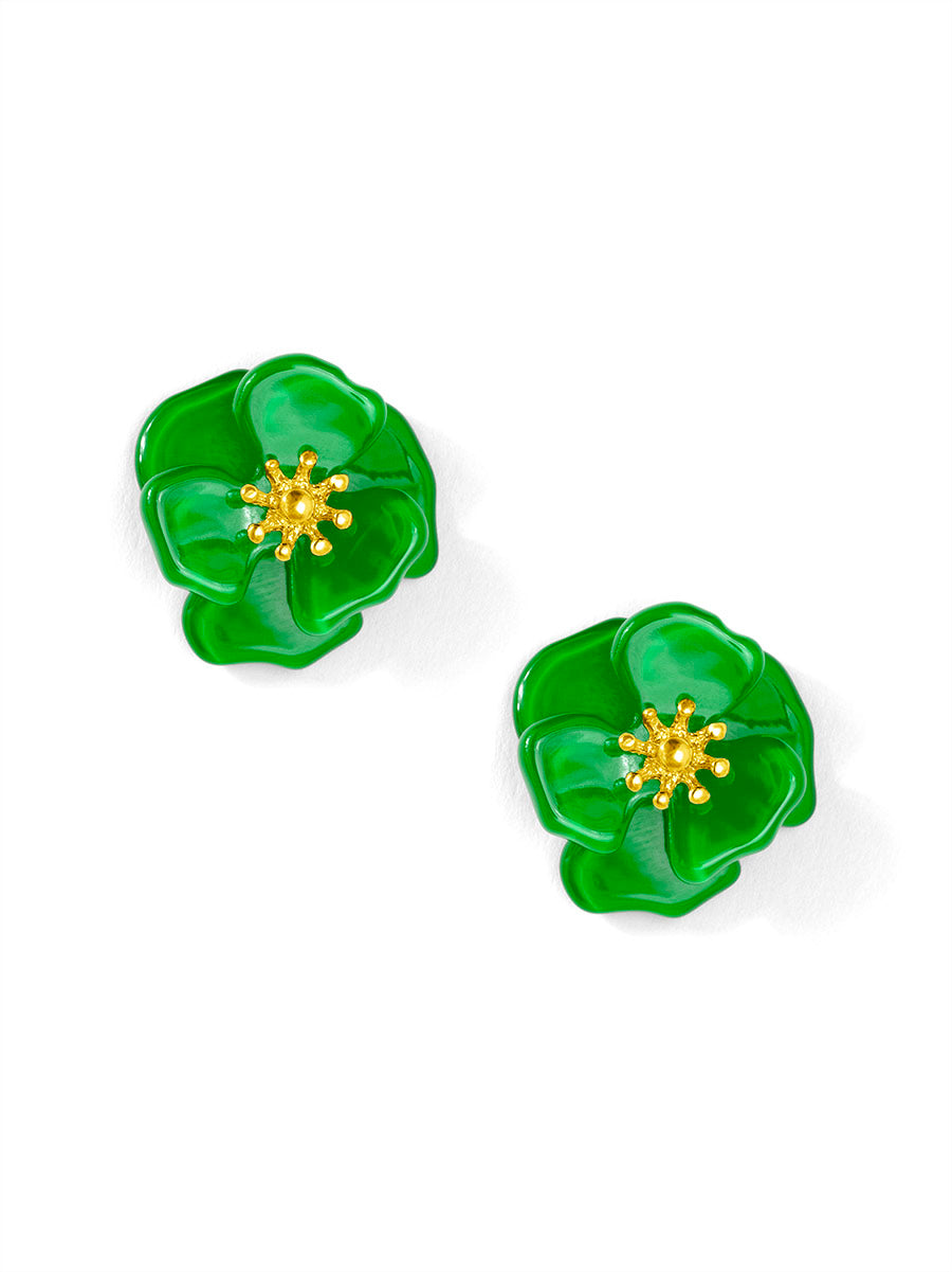 Amelia Resin Mini Flower Stud Earring