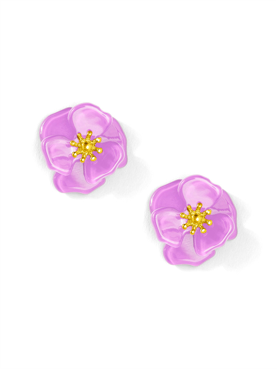 Amelia Resin Mini Flower Stud Earring