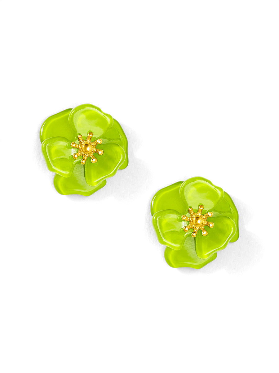 Amelia Resin Mini Flower Stud Earring