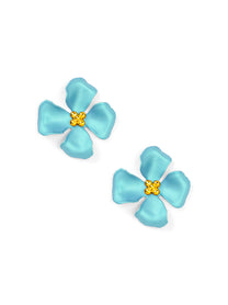 Elara Metallic Flower Stud Earring