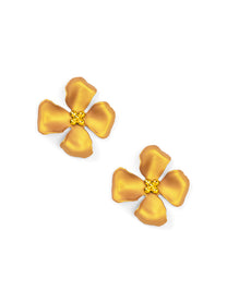 Elara Metallic Flower Stud Earring