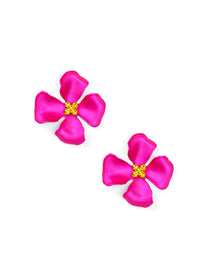 Elara Metallic Flower Stud Earring