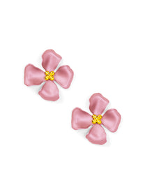 Elara Metallic Flower Stud Earring