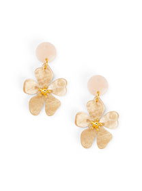 Blush Bloom Flower Drop Earring