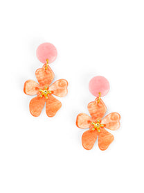 Blush Bloom Flower Drop Earring