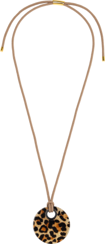 Mara Leopard Disc Pendant Necklace