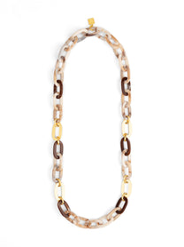 Isla Marbled Link Long Necklace