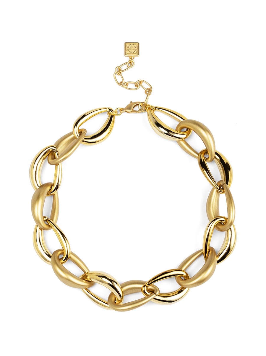 Ines Puffy Link Short Necklace