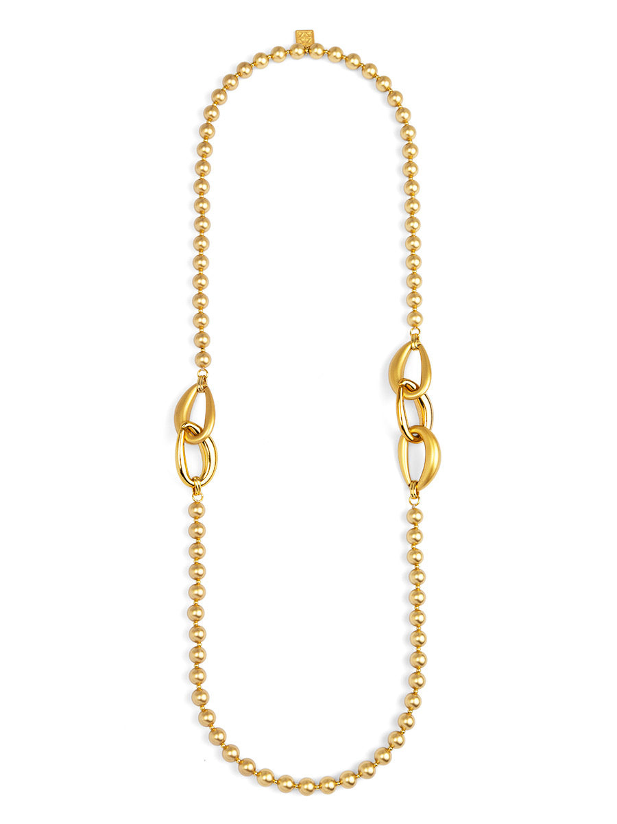 Ines Bead & Link Long Necklace