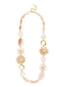Blush Bloom Flower Drop Necklace
