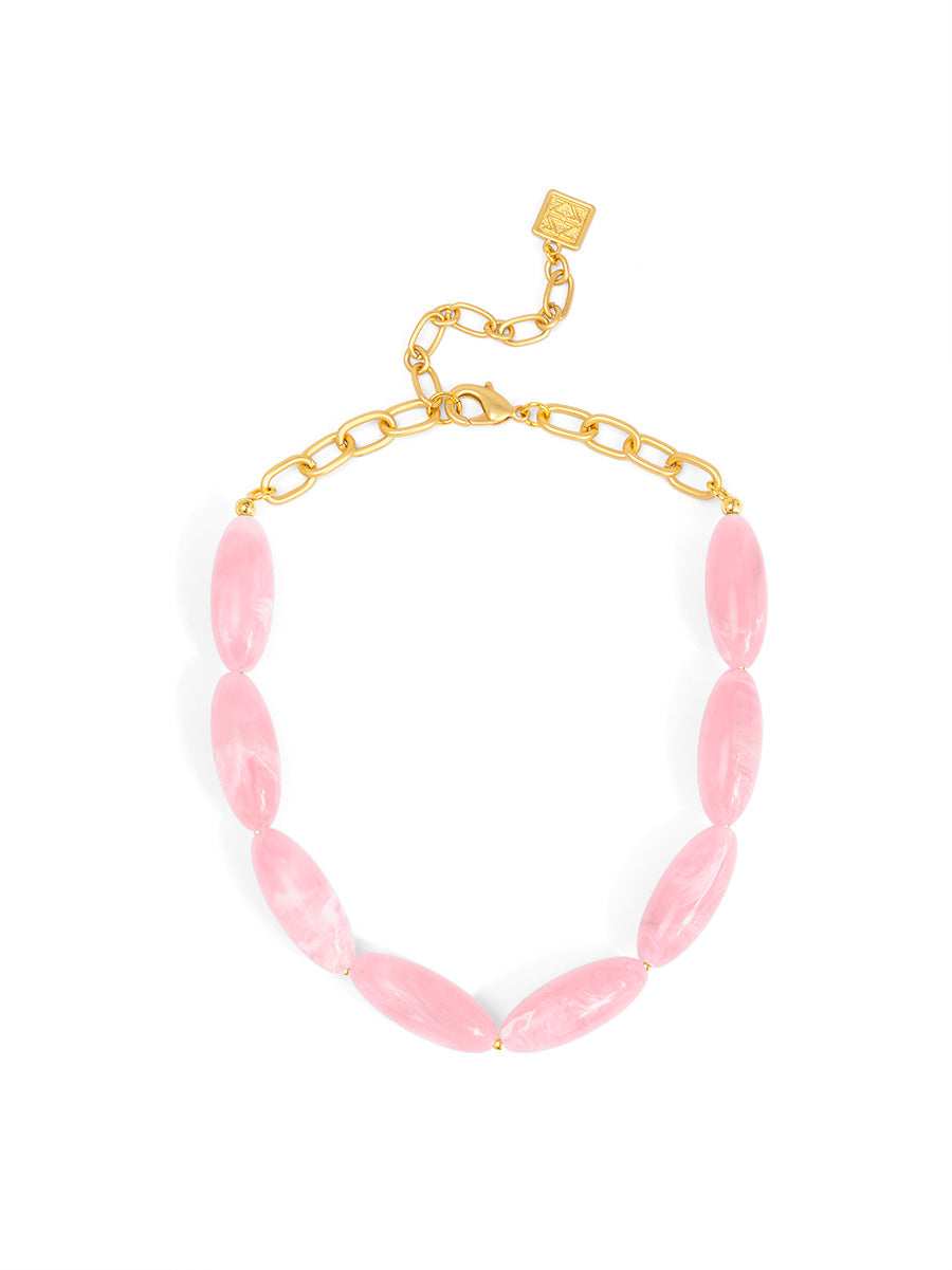 Glossy Resin Collar Necklace