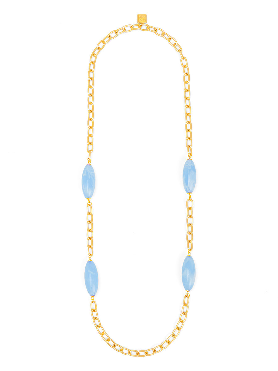Glossy Resin Long Necklace