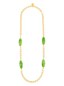 Glossy Resin Long Necklace