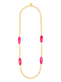 Glossy Resin Long Necklace