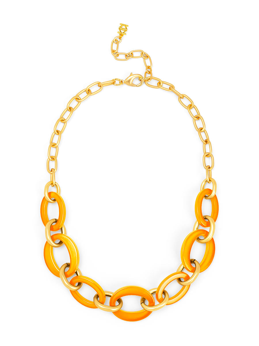 Della mixed link short necklace