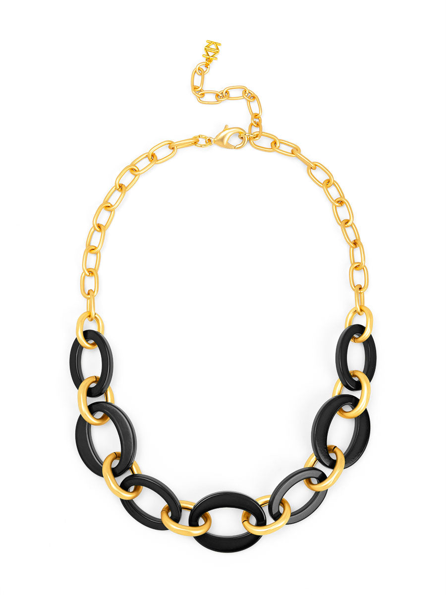 Della mixed link short necklace
