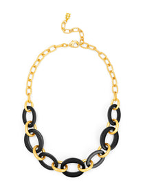 Della mixed link short necklace