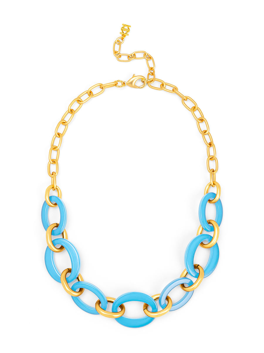 Della mixed link short necklace